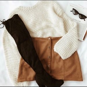 Black over the knee suede boots